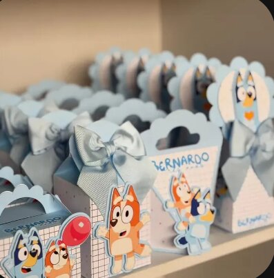 Kit Festa Bluey Dogs - 30 Unidades - Pegue e Monte