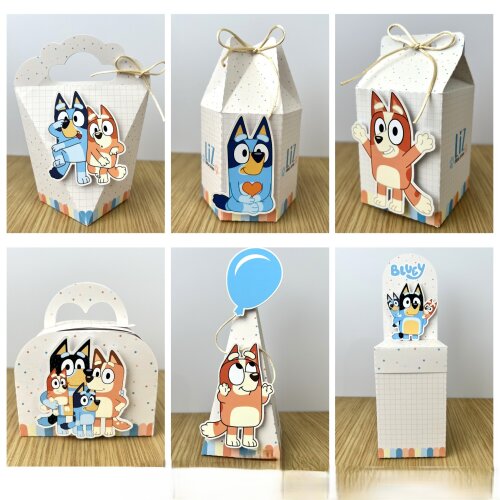 Kit Festa Bluey Dogs - 30 Unidades - Pegue e Monte