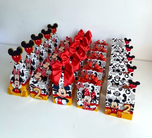 Kit Festa Mickey - 30 Unidades - Pegue e Monte