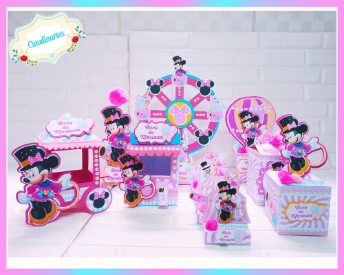Kit Festa Minnie - 30 Unidades - Pegue e Monte