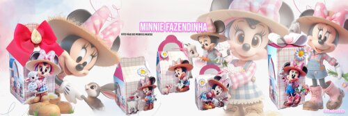 Kit Festa Minnie - 30 Unidades - Pegue e Monte