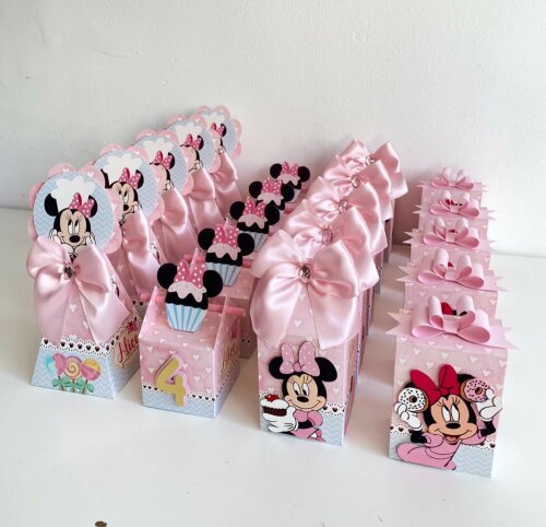 Kit Festa Minnie - 30 Unidades - Pegue e Monte