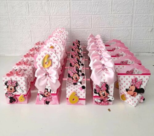 Kit Festa Minnie - 30 Unidades - Pegue e Monte