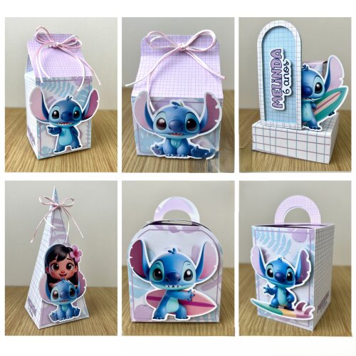 Kit Festa Stitch e Angel - 30 Unidade - Pegue e Monte