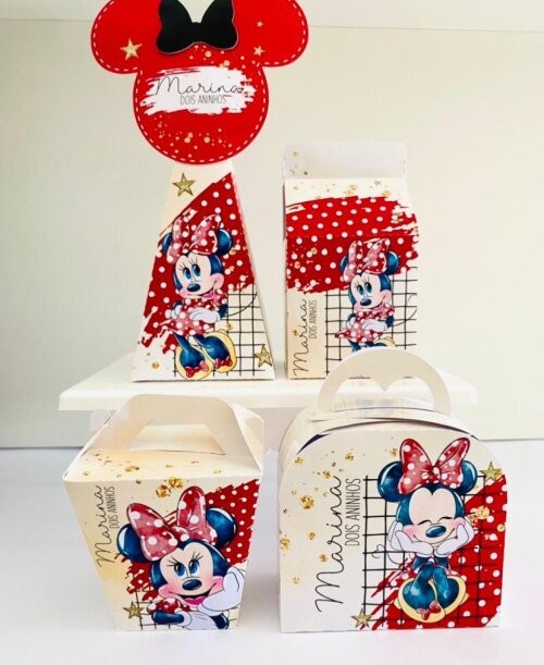Kit Festa Minnie - 30 Unidades - Pegue e Monte