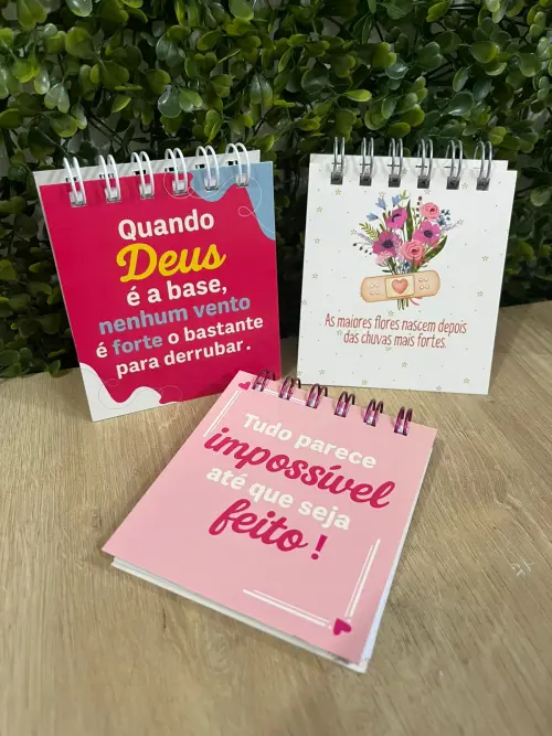 Kit 3 bloquinhos em capa papel cartão