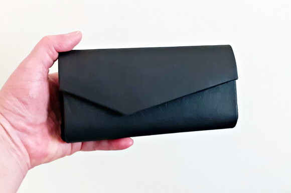 Clutch de Couro Preta