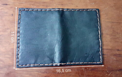 Carteira de Couro Legítimo Preta