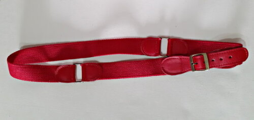 Cinto de Couro e Cadarço Vermelho