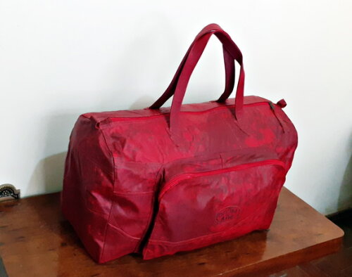 Mala de Viagem de Couro Vermelho