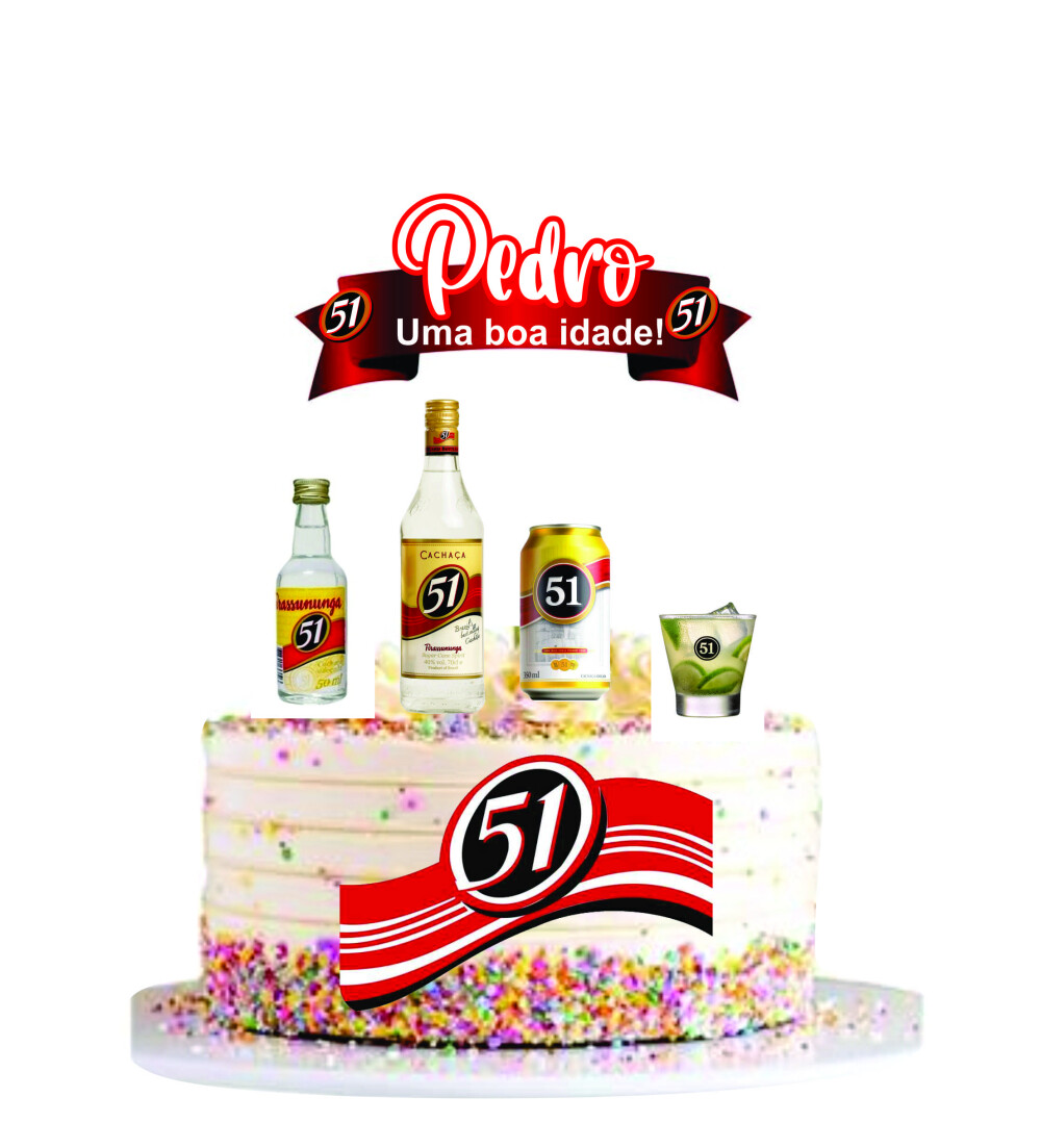 Topo de bolo boteco 51