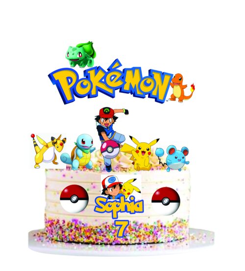 Topo de bolo pokemon
