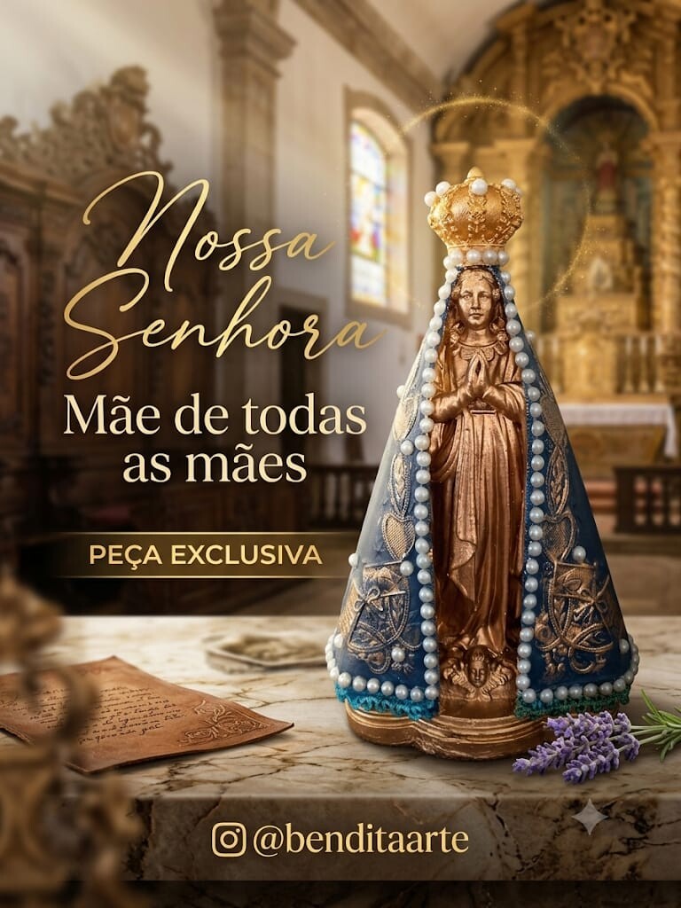 Imagem  de Nossa Senhora em gesso - 19cm