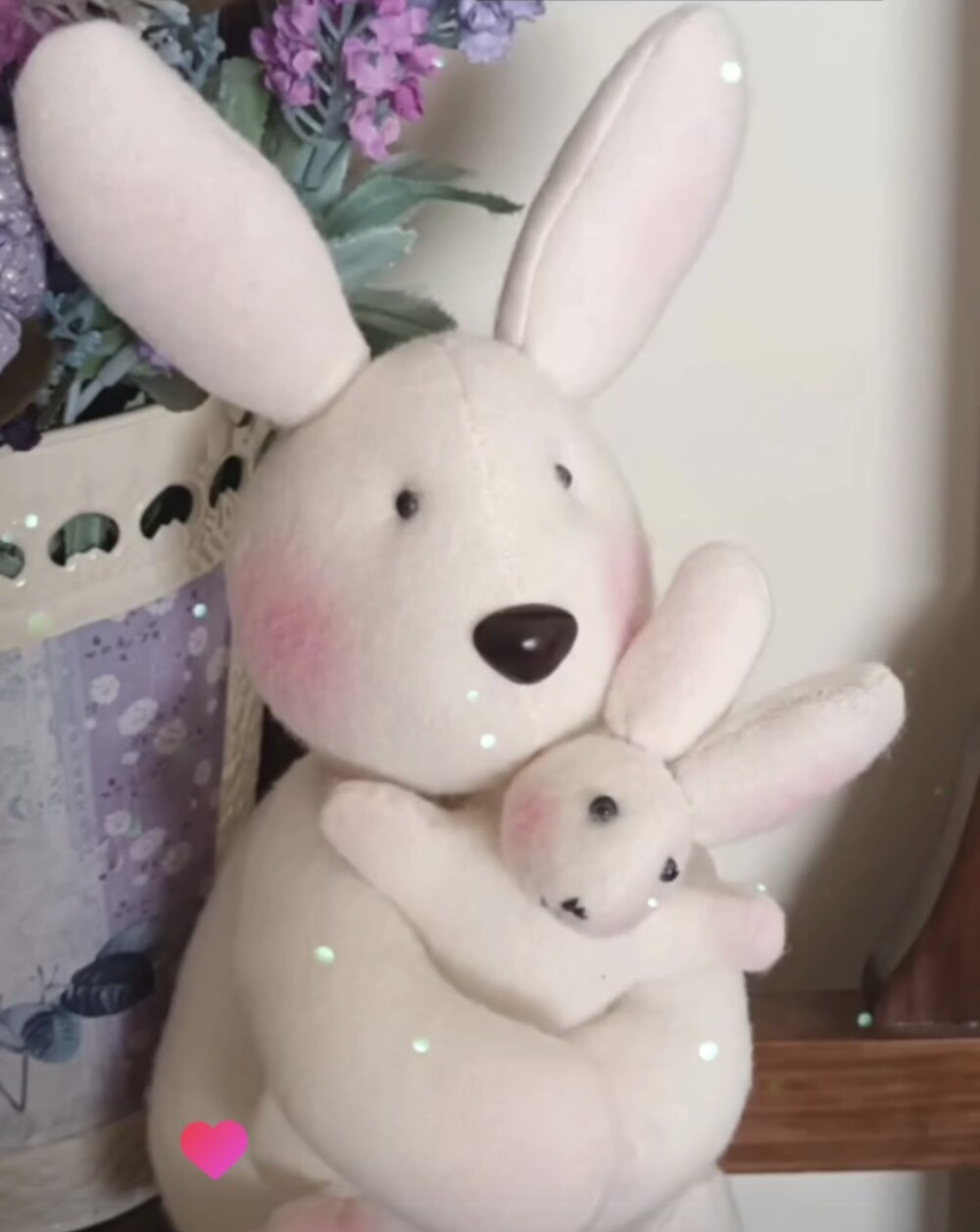 Casal de coelhos com seu filhote