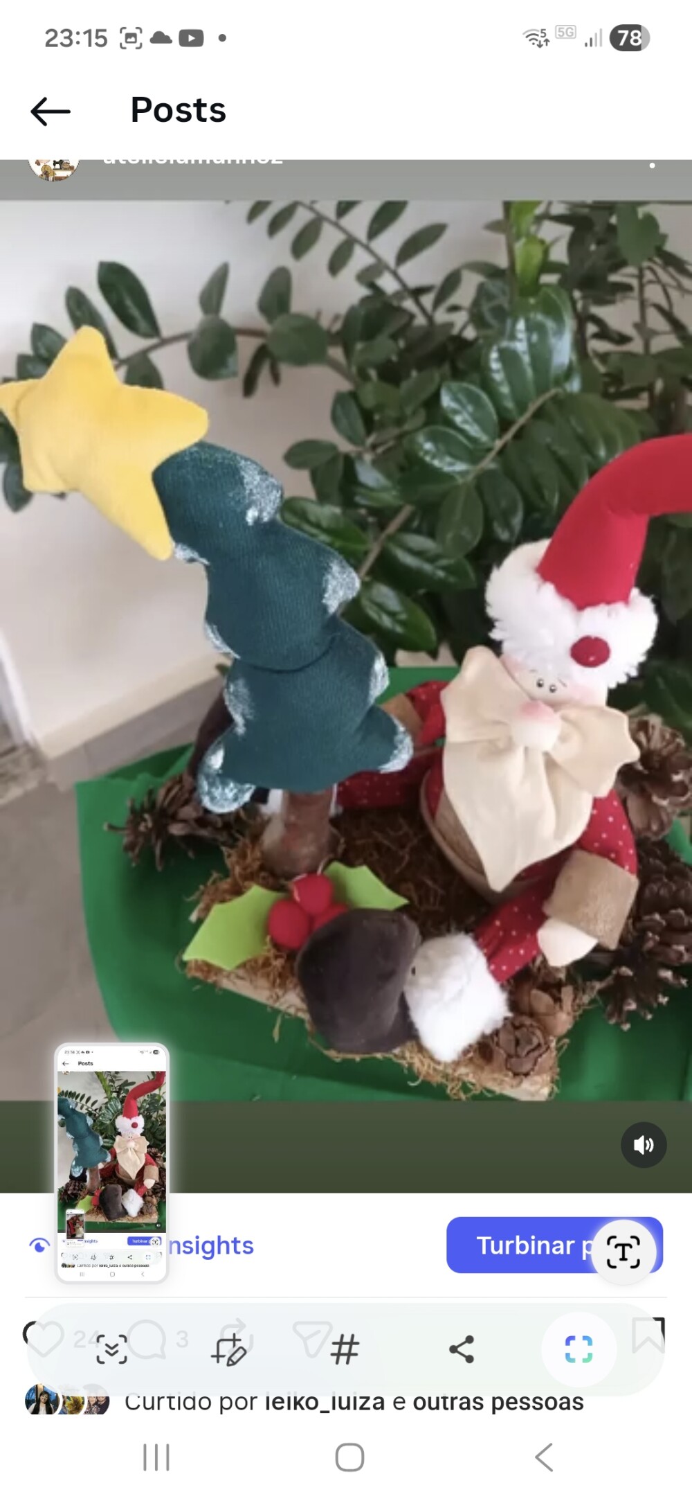 Papai noel decoração Natalina