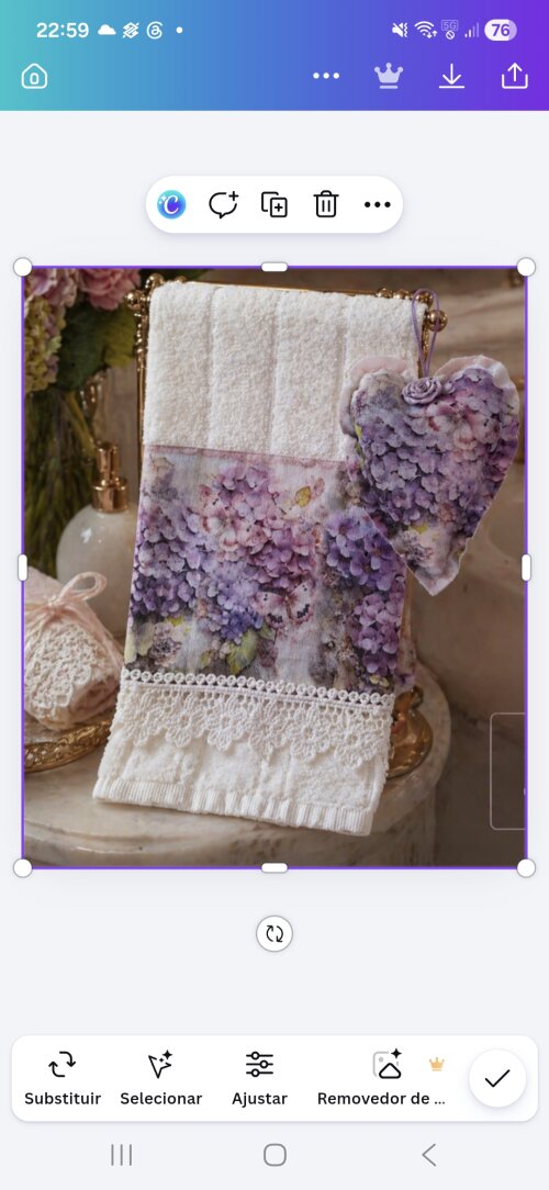 Kit de Toalhas de mãos e Sachê de coração