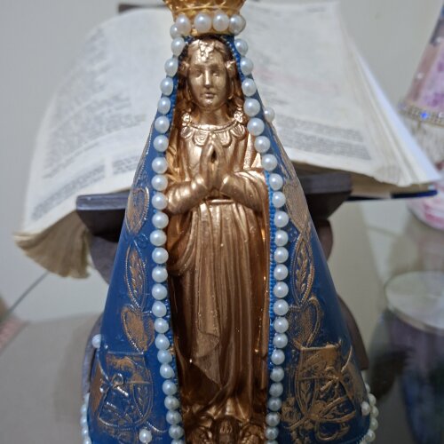 Imagem Nossa Senhora com Manto detalhado