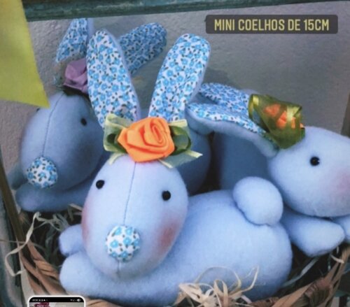 Mini coelhos em várias  cores
