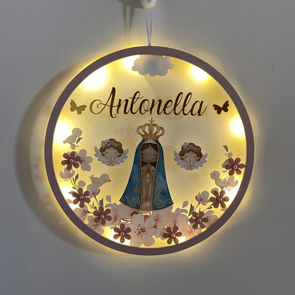 Porta Maternidade Led Nossa Senhora Acrílico
