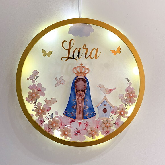 Porta Maternidade Led Nossa Senhora Acrílico