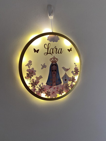 Porta Maternidade Led Nossa Senhora Acrílico