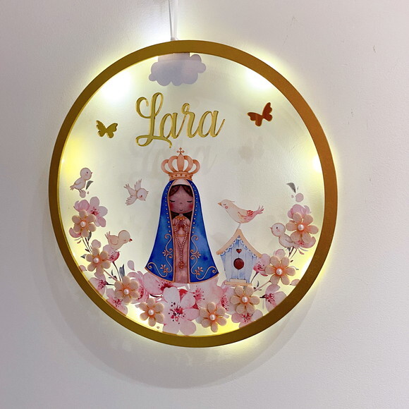 Porta Maternidade Led Nossa Senhora Acrílico