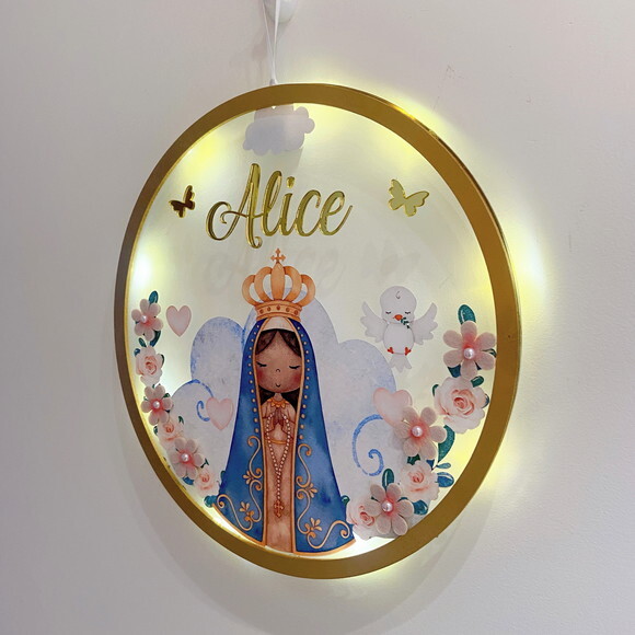 Porta Maternidade Led Nossa Senhora Acrílico