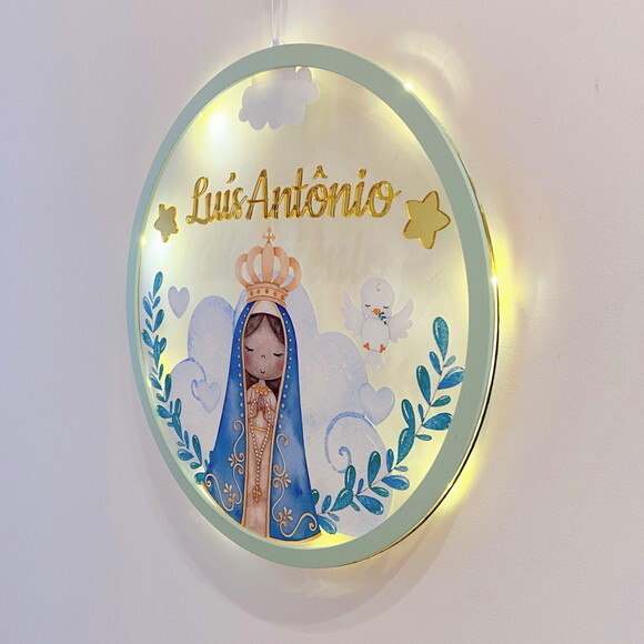 Porta Maternidade Led Nossa Senhora Acrílico