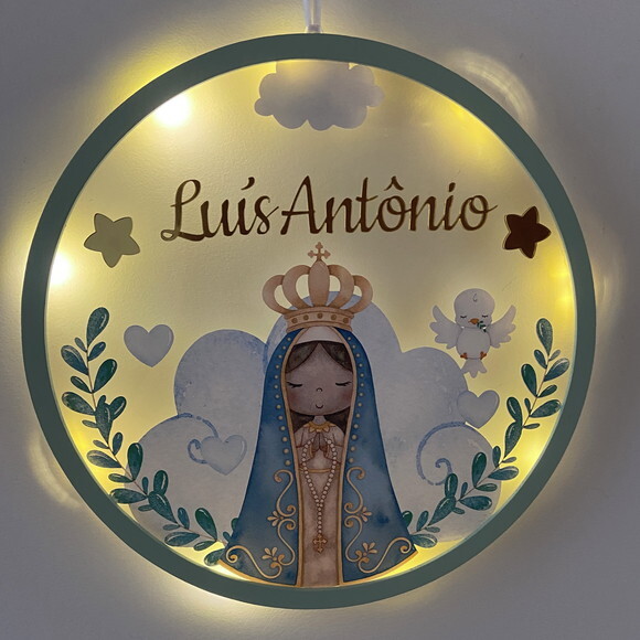 Porta Maternidade Led Nossa Senhora Acrílico