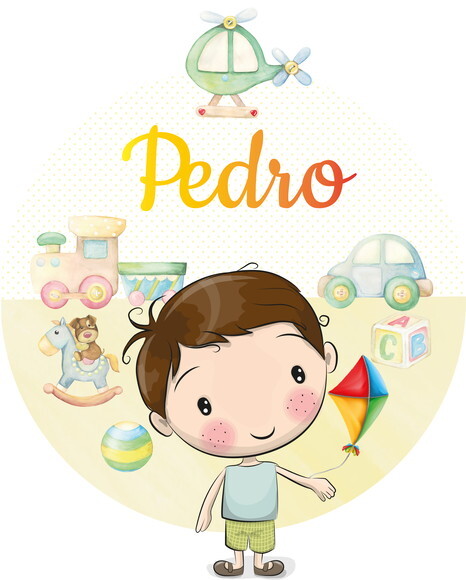 Porta Maternidade 3d Brinquedos mdf Nome Espelho