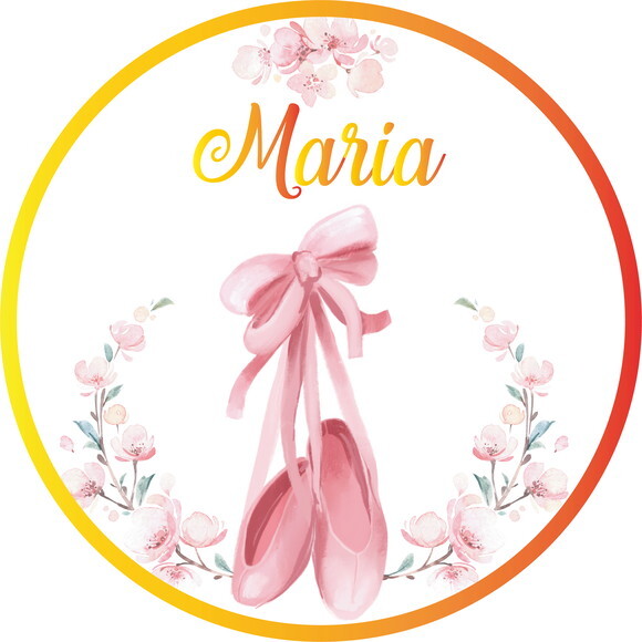 Porta Maternidade Led Bailarinas Acrílico Nome Espelho