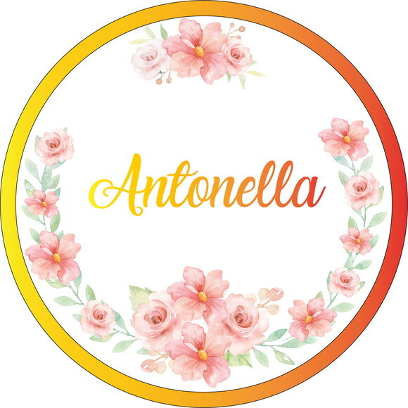 Porta Maternidade Led Floral Acrílico e Espelho