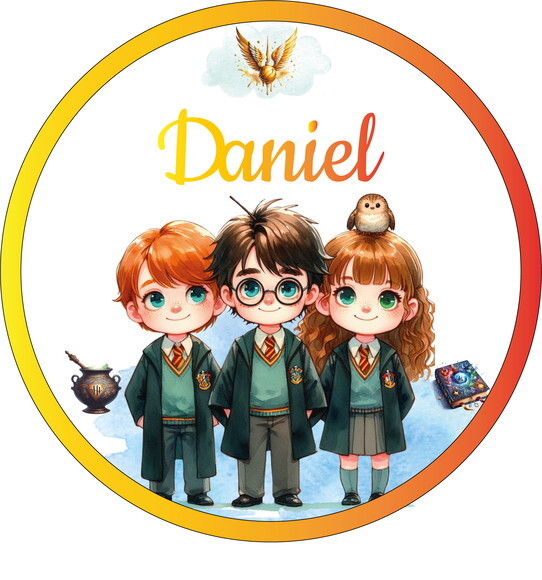 Porta Maternidade Led Harry Potter Acrílico e Espelho