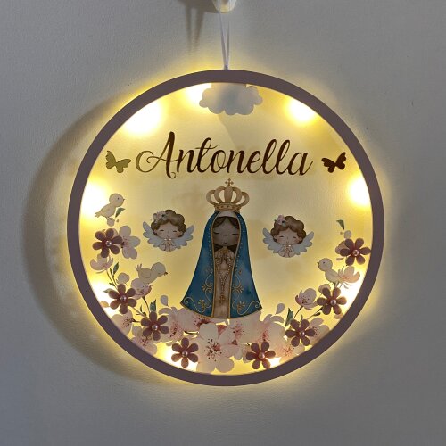 Porta Maternidade Led Nossa Senhora Acrílico