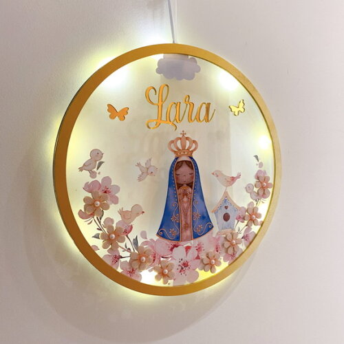 Porta Maternidade Led Nossa Senhora Acrílico