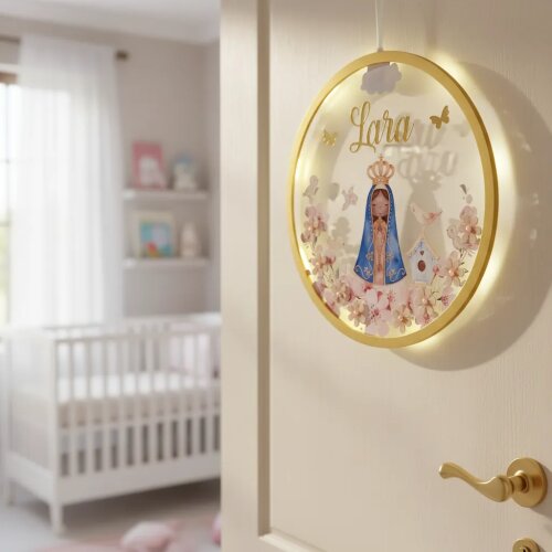 Porta Maternidade Led Nossa Senhora Acrílico