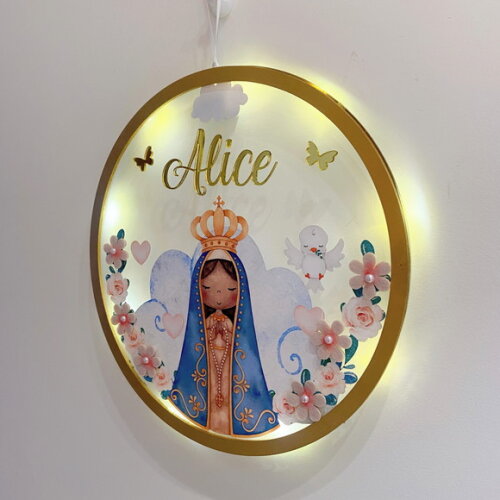 Porta Maternidade Led Nossa Senhora Acrílico