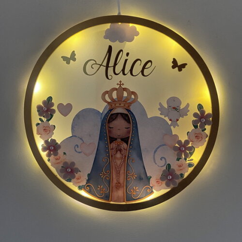 Porta Maternidade Led Nossa Senhora Acrílico