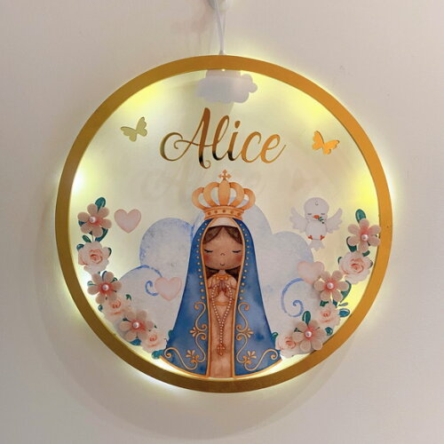 Porta Maternidade Led Nossa Senhora Acrílico