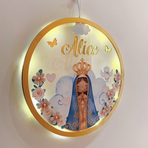 Porta Maternidade Led Nossa Senhora Acrílico