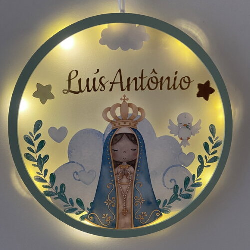 Porta Maternidade Led Nossa Senhora Acrílico