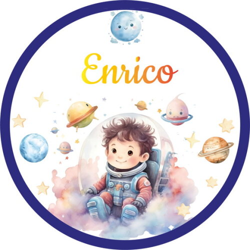 Porta Maternidade Led Astronauta Acrílico e Espelho