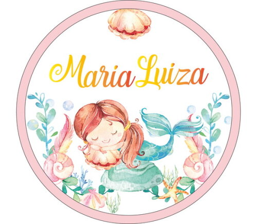 Porta Maternidade Led Sereia Acrílico e Espelho