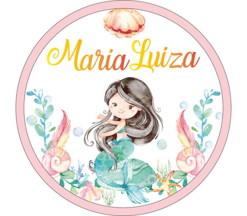 Porta Maternidade Led Sereia Acrílico e Espelho