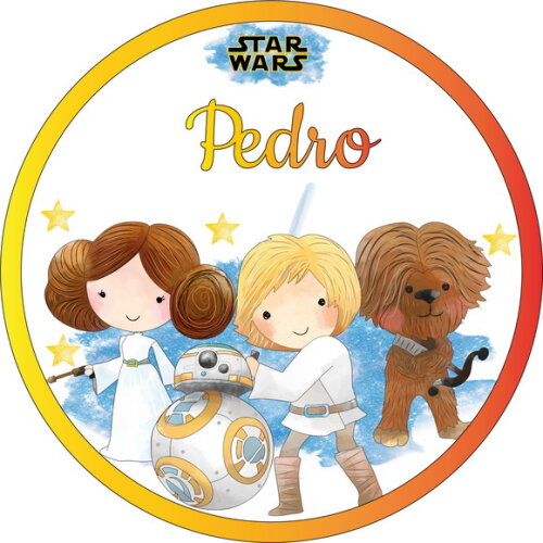 Porta Maternidade Led Star Wars Acrílico e Espelho