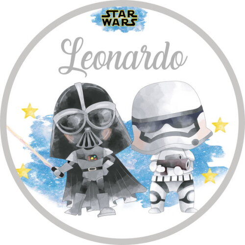 Porta Maternidade Led Star Wars Acrílico e Espelho