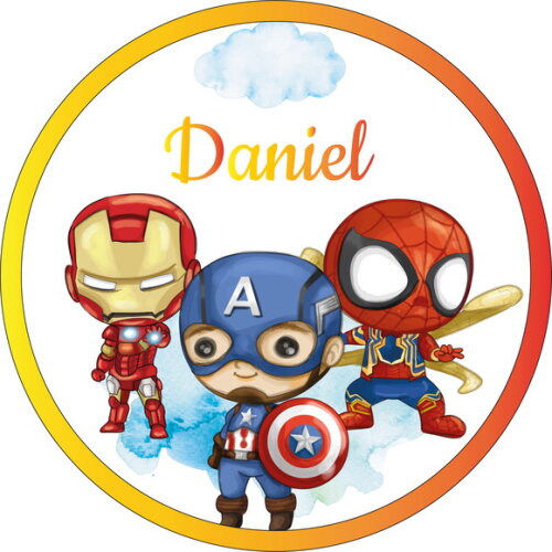 Porta Maternidade Led Vingadores Acrílico Nome Espelho