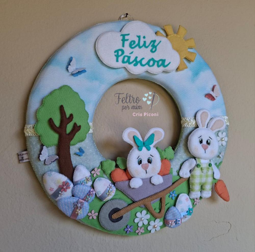 Guirlanda de pascoa em feltro