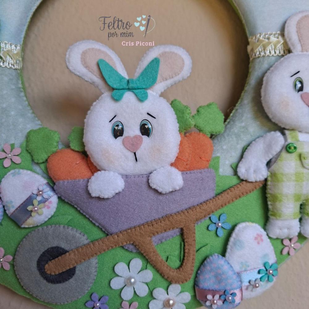 Guirlanda de pascoa em feltro