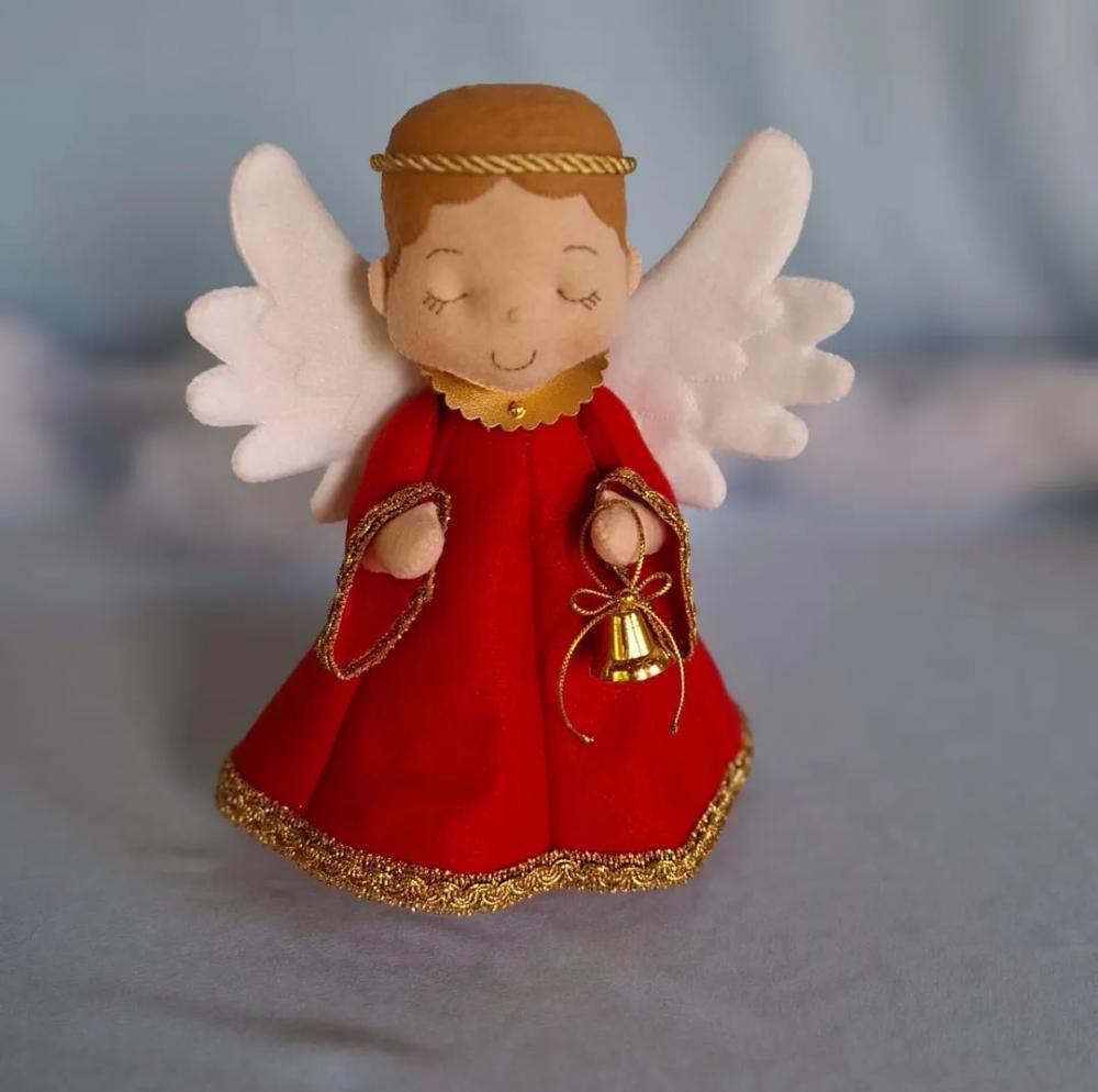 Anjo natalino em feltro 25 cm
